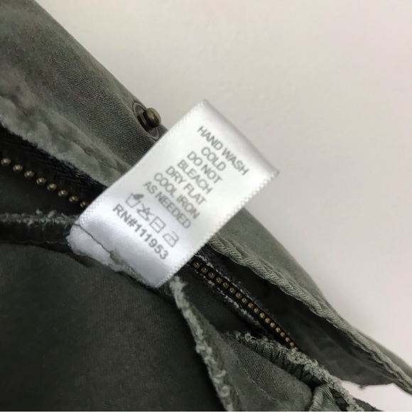 Active USA Army Green Olive Gray Utility Jacket Zip Up Hooded Jacket Women Small - Picture 7 of 12